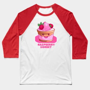 Raspberry Sorbet ice cream cupcake-Sweet Pink, Anime Cartoon Character D4366C Baseball T-Shirt